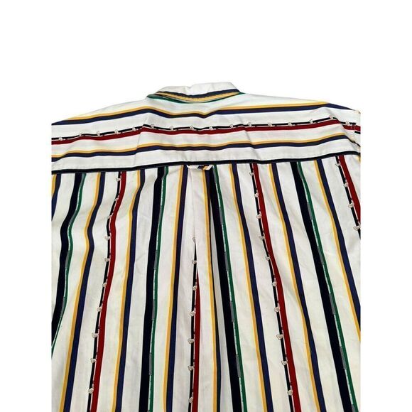 Vtg Chaps Ralph Lauren Golf Club Vertical Striped Button Up Shirt Men's XL - Picture 5 of 9